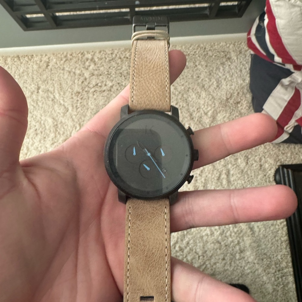 MVMT. Chrono Tan Leather Strap & Gray Dial Chronograph, 45mm